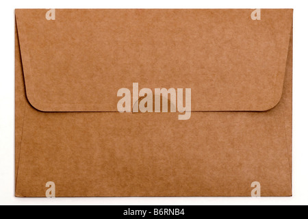 brown manila envelope on white Stock Photo