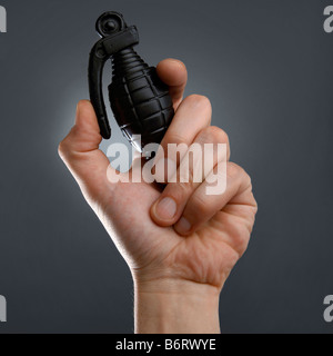 plastic hand grenade Stock Photo