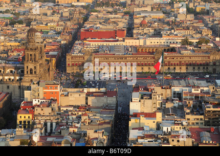 Zocalo, skyline of Mexico City Stock Photo