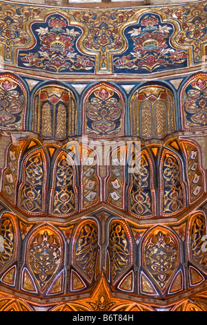 Complex of Sultan Hasan, Cairo, Egypt, detail of zone of transition of dome of mausoleum Stock Photo