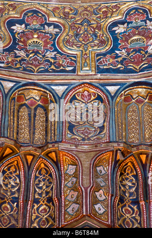 Complex of Sultan Hasan, Cairo, Egypt, detail of zone of transition of dome of mausoleum Stock Photo