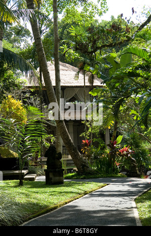 Gardens of the Agung Rai Museum of Art, at Ubud (Bali - Indonesia). Les jardins du Musée Agung Rai, à Ubud (Bali - Indonésie). Stock Photo