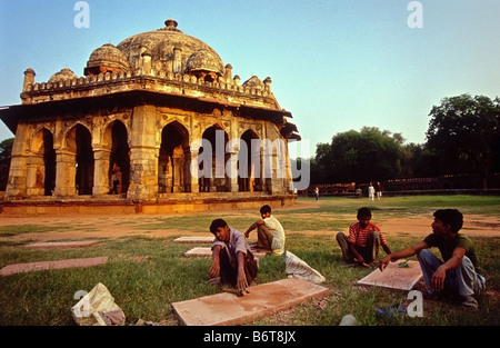 Ali Isa Khan Niazi 's Tomb near Humayun's Tomb in Delhi, India Stock Photo