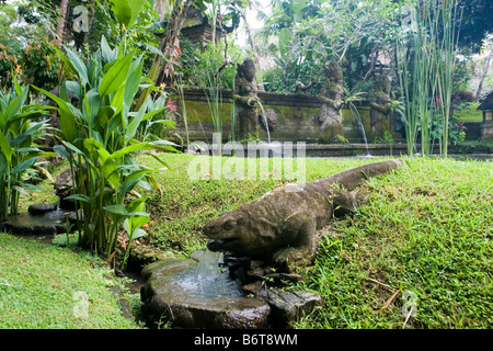 Gardens of the Agung Rai Museum of Art, at Ubud (Bali - Indonesia). Jardins du Musée d'Art Agung Rai, à Ubud (Bali - Indonésie). Stock Photo