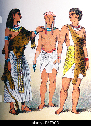 Three Ancient Egyptian Priests Stock Photo - Alamy