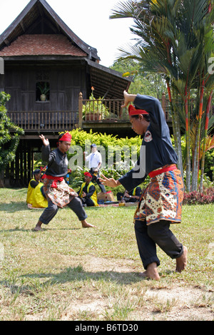 Traditional Malay art of self defence known as Silat - Malaysia. Stock Photo