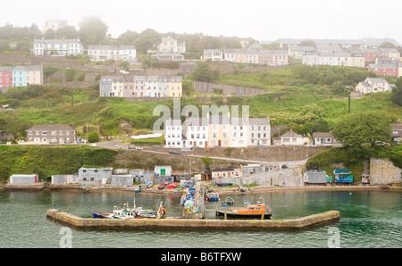 View of Cobh, County Cork, Ireland, taken from a ship leaving the port of Cobh. Stock Photo