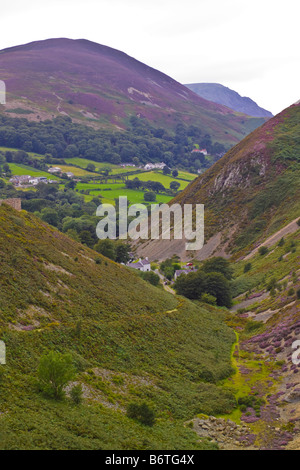 Looking down from the top of Sychnant pass towards Penmaenmawr. Stock Photo
