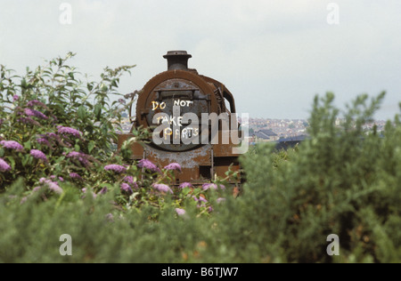 Steam Engines at the Woodham scrapyard on Barry Island in South Wales Stock Photo