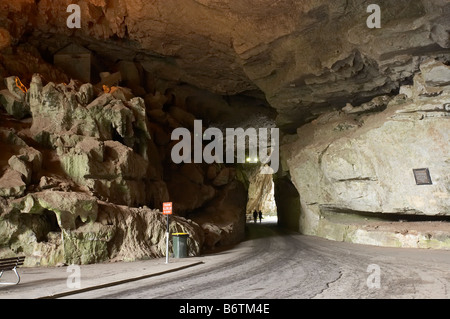 Road Through Grand Arch Jenolan Caves Blue Mountains New South Wales Australia Stock Photo