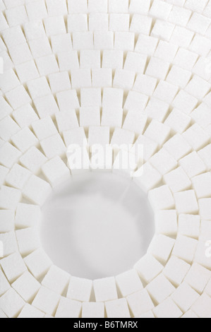 White sugar cubes Stock Photo