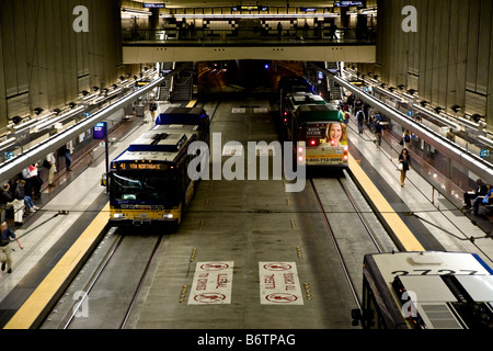 The Downtown Seattle Transit Tunnel below Seattle downtown, University Place station, Washington, USA Stock Photo