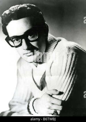 BUDDY HOLLY  (1936-1959) Promotional photo of US pop musician about 1958 Stock Photo