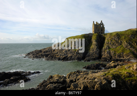 Dunskey Castle, near Portpatrick, Rhins of Galloway, Dumfries & Galloway, Scotland Stock Photo