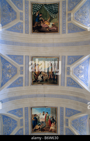 Frescoes at ceiling of Santa Maria del Monte church in Caltagirone Sicily Italy Stock Photo