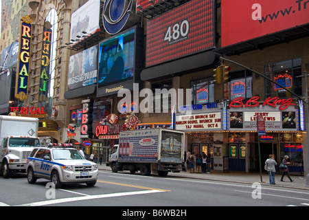 West 42nd Street at Times Square in Manhattan New York City New York USA Stock Photo