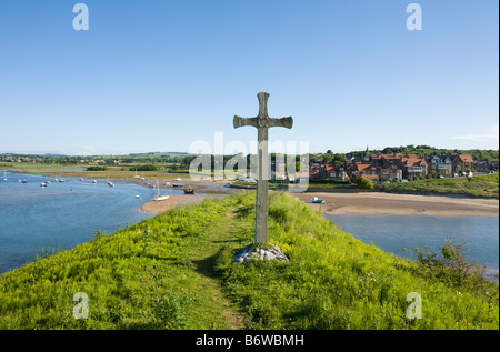 Alnmouth from Church Hill Northumberland Stock Photo