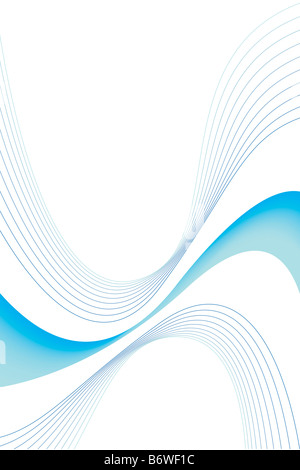 An abstract blue swirls design with plenty of copyspace Stock Photo