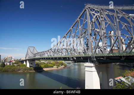 Story Bridge and Brisbane River Brisbane Queensland Australia Stock Photo