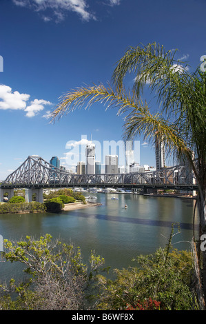 Story Bridge and Brisbane River Brisbane Queensland Australia Stock Photo