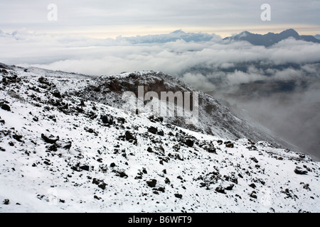 View from Cotopaxi Volcano in the Ecuadorian Andes Stock Photo
