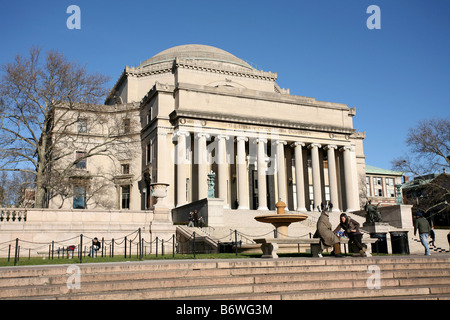 The classical style library of Columbia University in New York.  . Stock Photo