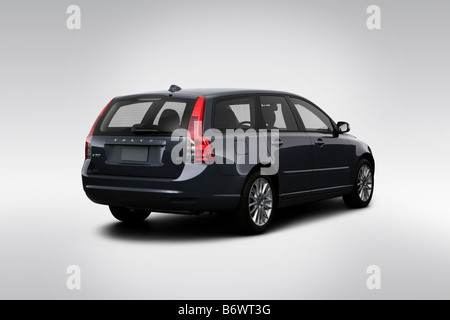 2009 Volvo V50 2.4i in Gray - Rear angle view Stock Photo