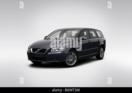 2009 Volvo V50 2.4i in Gray - Front angle view Stock Photo