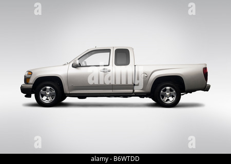 2009 Chevrolet Colorado LT in Silver - Drivers Side Profile Stock Photo