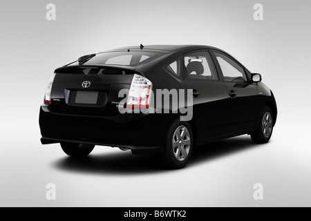 2009 Toyota Prius Hybrid in Black - Rear angle view Stock Photo