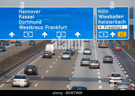 Motorway near frankfurt Stock Photo