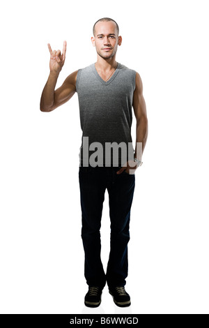 Young man gesturing Stock Photo
