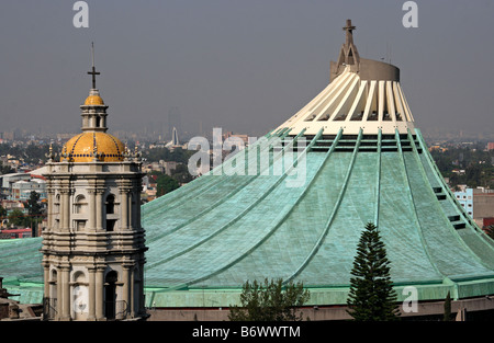 Mexico, Mexico City. The Basilica of Guadalupe, seen as the second most important sanctuary of Catholicism after Vatican City Stock Photo