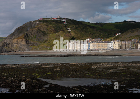 Aberystwyth Constitution Hill Cliff Railway 1896 Marine Terrace Victorian style buildings Ceredigion Wales UK Stock Photo