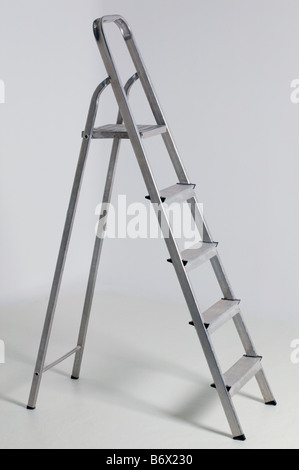 Aluminum stepladder Stock Photo