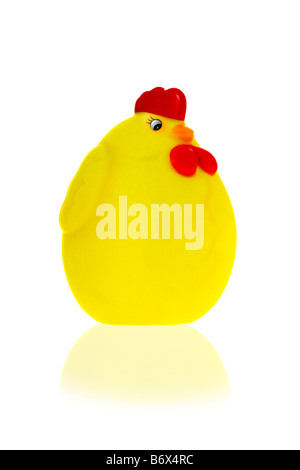 Toy mother hen isolated on white background Stock Photo