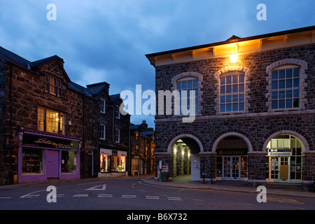 Dolgellau town center Typical buildings Eldon Square Ceredigion Wales UK Stock Photo