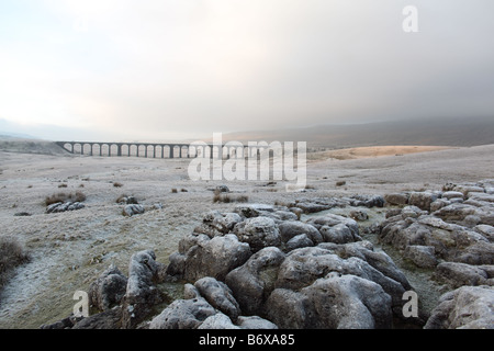 Ribblesdale viaduct on the Settle to Carlisle trainline, North Yorkshire, UK. Stock Photo