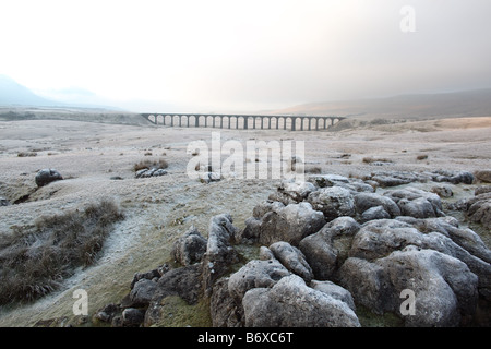 Ribblesdale viaduct on the Settle to Carlisle trainline, North Yorkshire, UK. Stock Photo