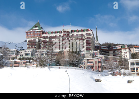 Badrutt's Palace hotel in St Moritz Switzerland Stock Photo