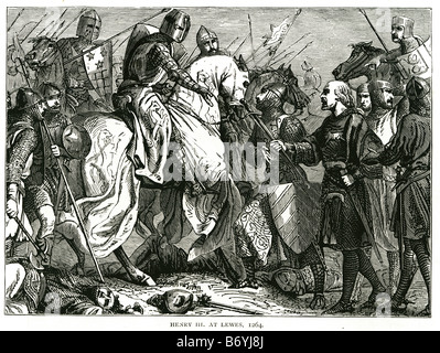 Henry III at lewes 1264 Second Barons' War Sussex Simon de Montfort uncrowned King of England Stock Photo