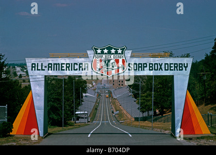 All-American Soap Box Derby course, Derby Downs, Akron, Ohio, USA, 1965 Stock Photo