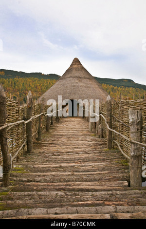 Scottish Crannog Centre at Kenmore, Loch Tay Stock Photo