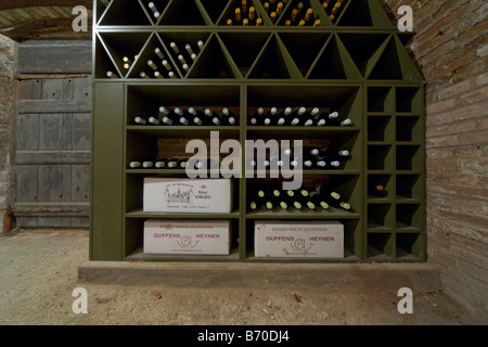 Wine cellar in English Country House Stock Photo