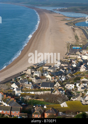 Panoramic view of Fortuneswell, Isle of Portland, Dorset, UK Stock Photo