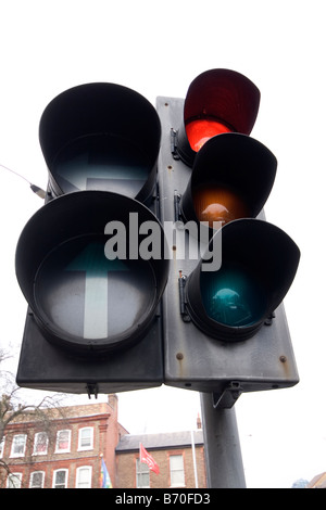 Traffic lights on red. Stock Photo