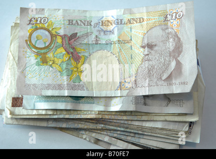 bank of england 10 pound notes Stock Photo