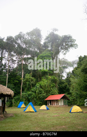 Suriname, Brownsweg, Brownsberg National Park.  Camping. Stock Photo