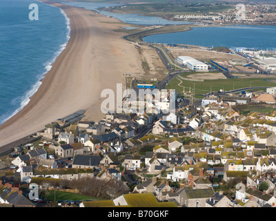 Panoramic view of Fortuneswell, Isle of Portland, Dorset, UK Stock Photo