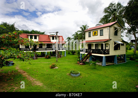 Suriname, Paramaribo, Restored plantation called Frederiksdorp at the Commewijne river. Now hotel. Stock Photo
